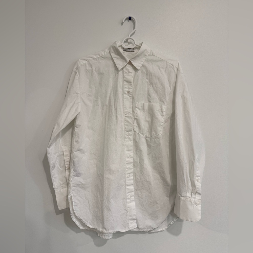 Mango Oversize White Button Down Shirt